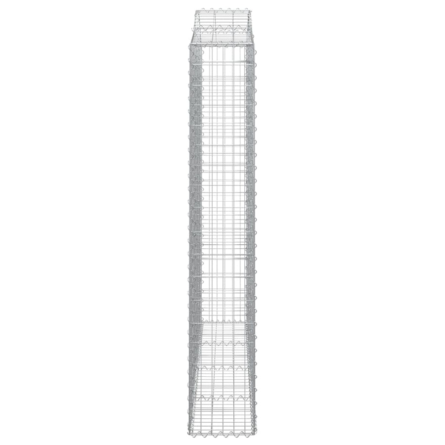 Schanskorf gewelfd 200x30x180/200 cm gegalvaniseerd ijzer 1 200 x 30 x 180/200 cm