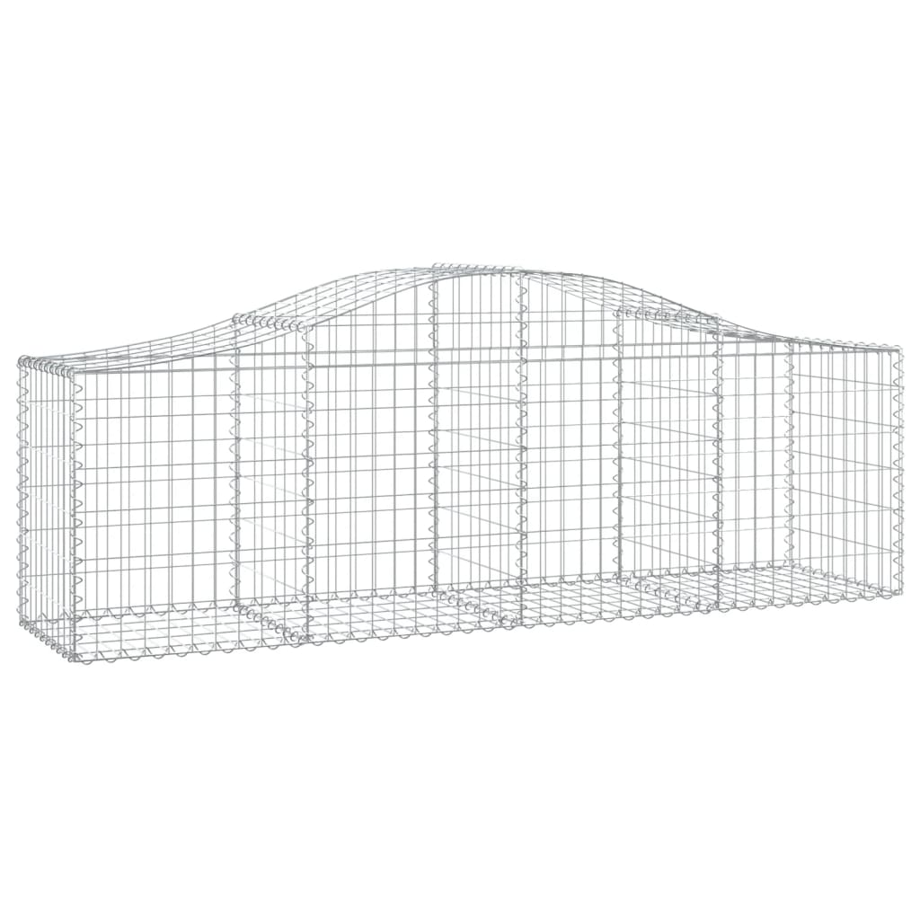 Schanskorf gewelfd 200x50x60/80 cm gegalvaniseerd ijzer 1 200 x 50 x 60/80 cm