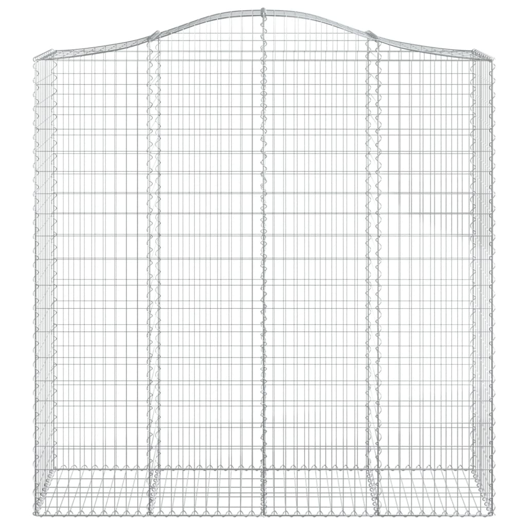 Schanskorf gewelfd 200x50x200/220 cm gegalvaniseerd ijzer 1 200 x 50 x 200/220 cm