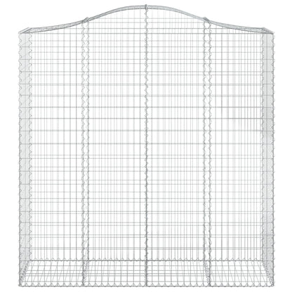 Schanskorf gewelfd 200x50x200/220 cm gegalvaniseerd ijzer 1 200 x 50 x 200/220 cm