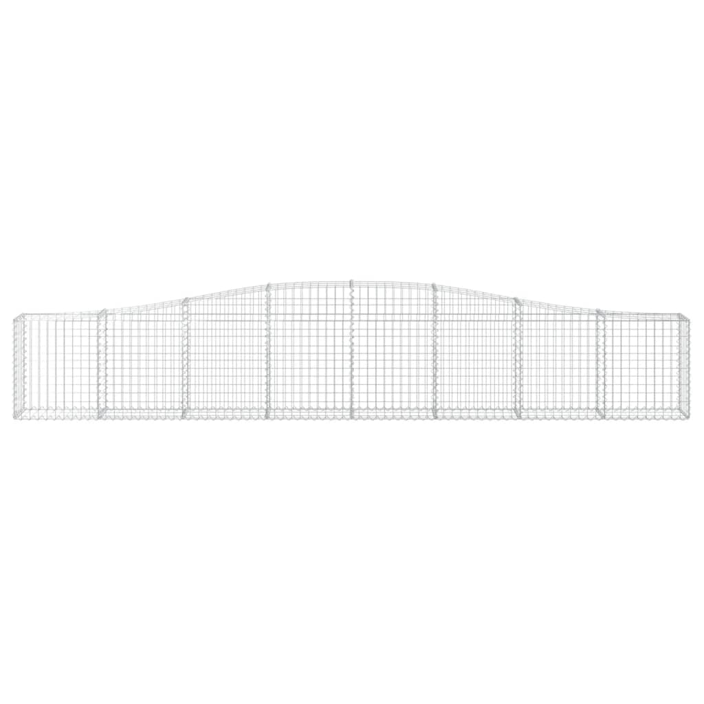 Schanskorf gewelfd 400x30x60/80 cm gegalvaniseerd ijzer 1 400 x 30 x 60/80 cm