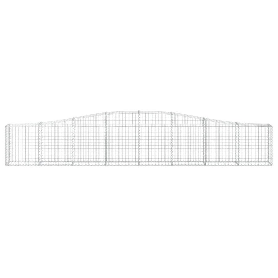 Schanskorf gewelfd 400x30x60/80 cm gegalvaniseerd ijzer 1 400 x 30 x 60/80 cm