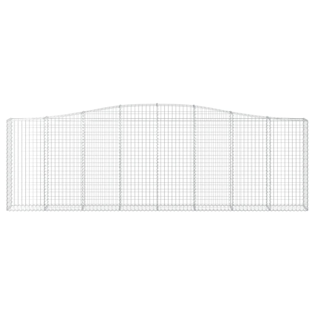 Schanskorf gewelfd 400x30x120/140 cm gegalvaniseerd ijzer 1 400 x 30 x 120/140 cm