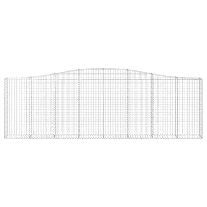 Schanskorf gewelfd 400x30x120/140 cm gegalvaniseerd ijzer 1 400 x 30 x 120/140 cm