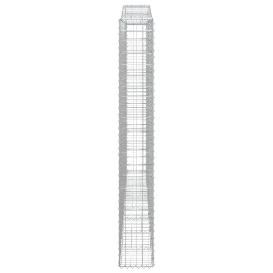 Schanskorf gewelfd 400x30x220/240 cm gegalvaniseerd ijzer 1 400 x 30 x 220/240 cm