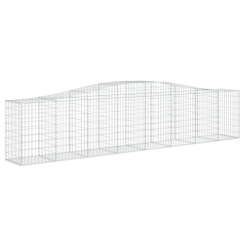 Schanskorf gewelfd 400x50x80/100 cm gegalvaniseerd ijzer 1 400 x 50 x 80/100 cm