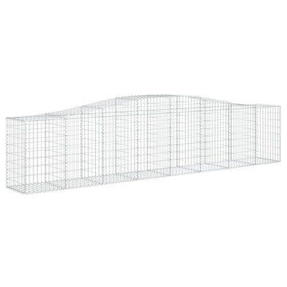 Schanskorf gewelfd 400x50x80/100 cm gegalvaniseerd ijzer 1 400 x 50 x 80/100 cm