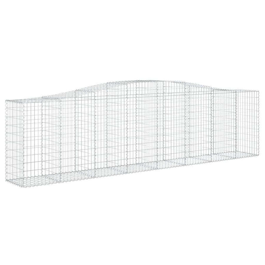 Schanskorf gewelfd 400x50x100/120 cm gegalvaniseerd ijzer 1 400 x 50 x 100/120 cm