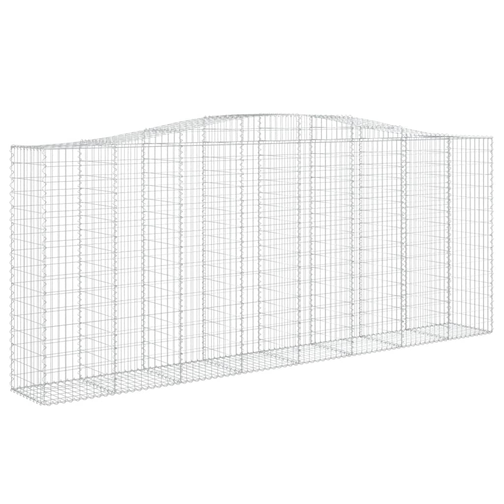 Schanskorf gewelfd 400x50x160/180 cm gegalvaniseerd ijzer 1 400 x 50 x 160/180 cm
