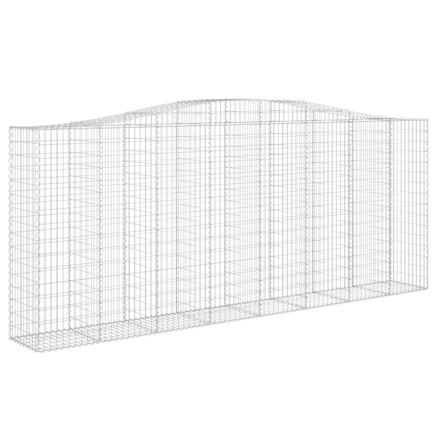 Schanskorf gewelfd 400x50x160/180 cm gegalvaniseerd ijzer 1 400 x 50 x 160/180 cm