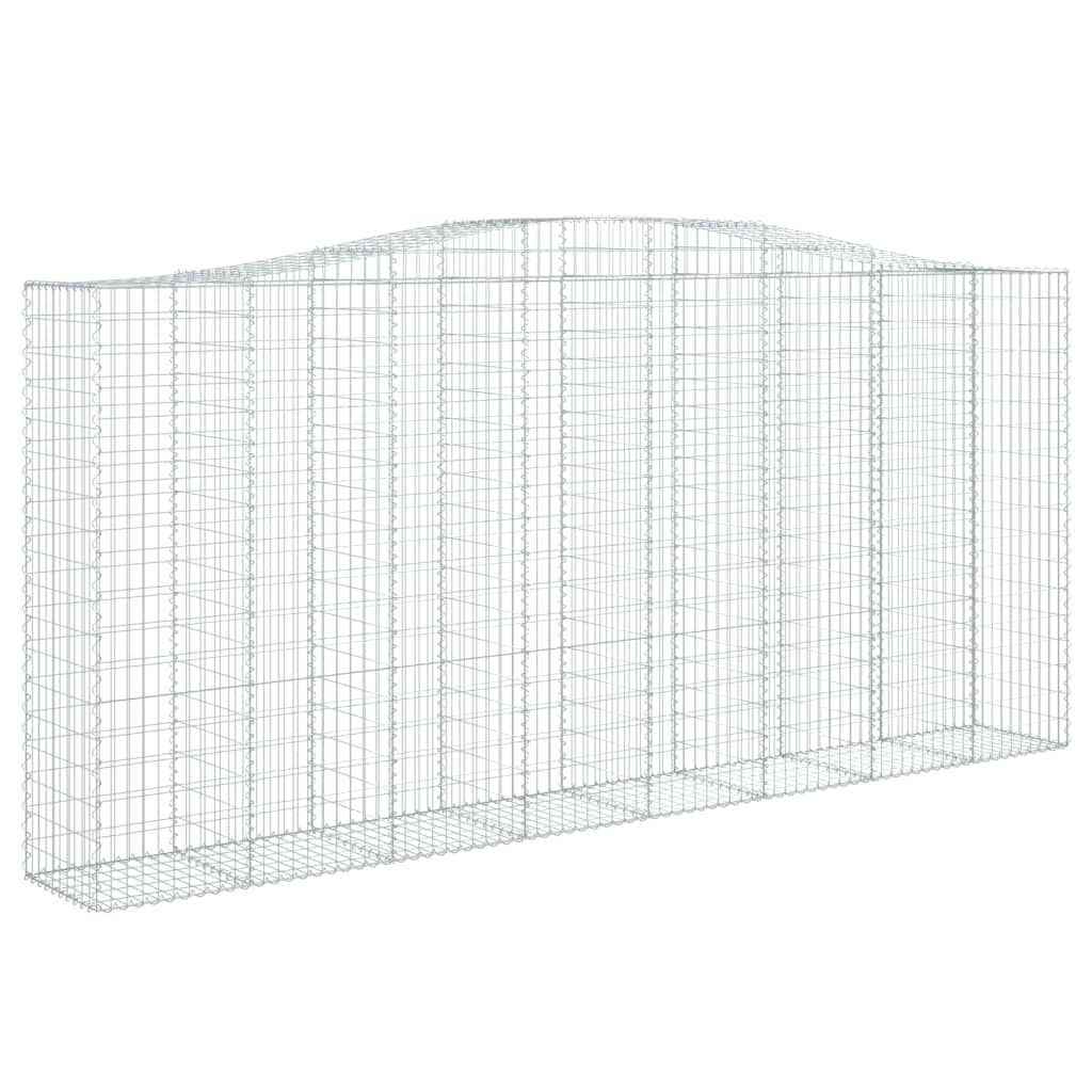 Schanskorf gewelfd 400x50x180/200 cm gegalvaniseerd ijzer 1 400 x 50 x 180/200 cm