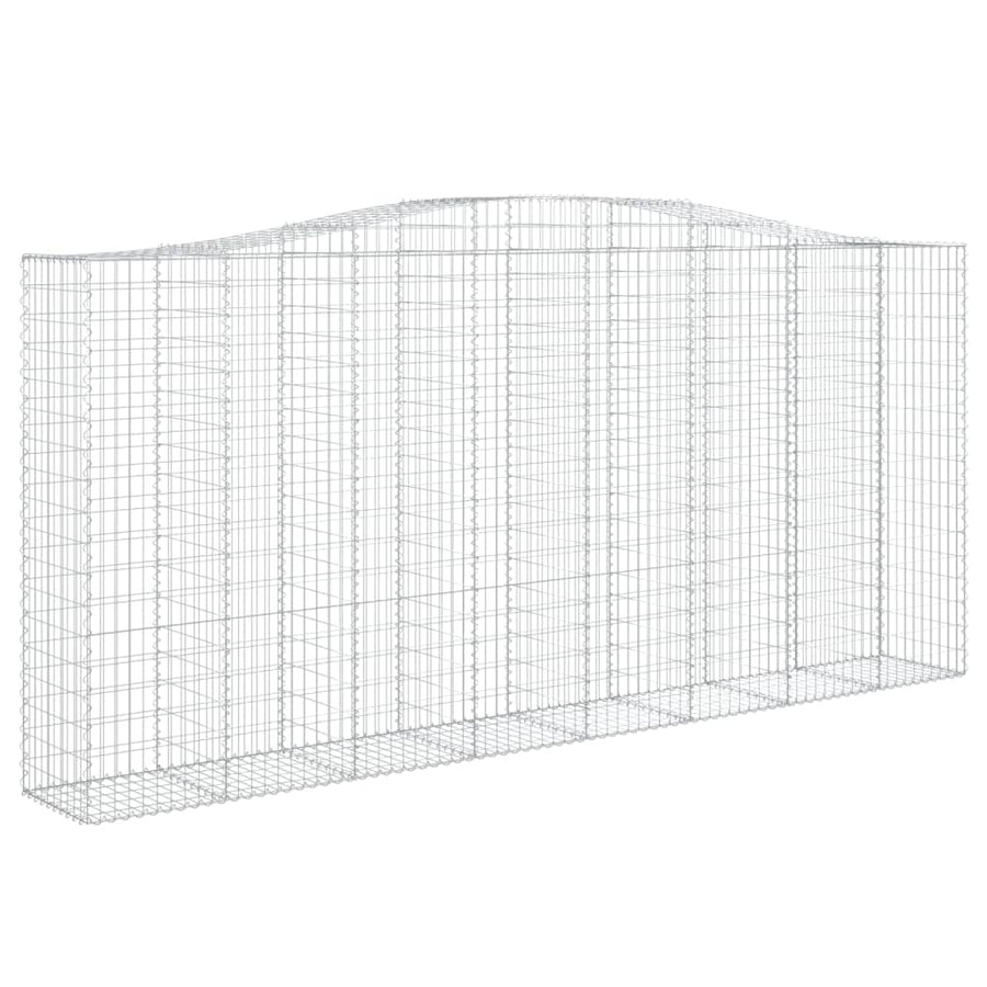 Schanskorf gewelfd 400x50x180/200 cm gegalvaniseerd ijzer 1 400 x 50 x 180/200 cm