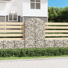 Gabion arched 100x50x160/180 cm galvanized iron