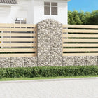 Gabion arched 100x50x200/220 cm galvanized iron