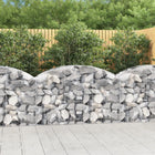 Gabion basket curved 150x50x80/100 cm galvanized iron