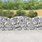 Gabion basket curved 200x30x100/120 cm galvanized iron