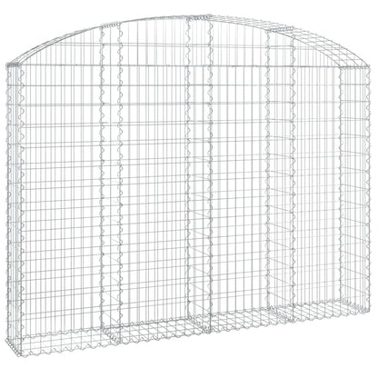 Schanskorf Gewelfd 200X30X140/160 Cm Gegalvaniseerd Ijzer 200 x 30 x 140/160 cm