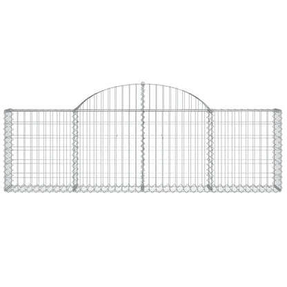 Schanskorf gewelfd 200x30x60/80 cm gegalvaniseerd ijzer 1 200 x 30 x 60/80 cm