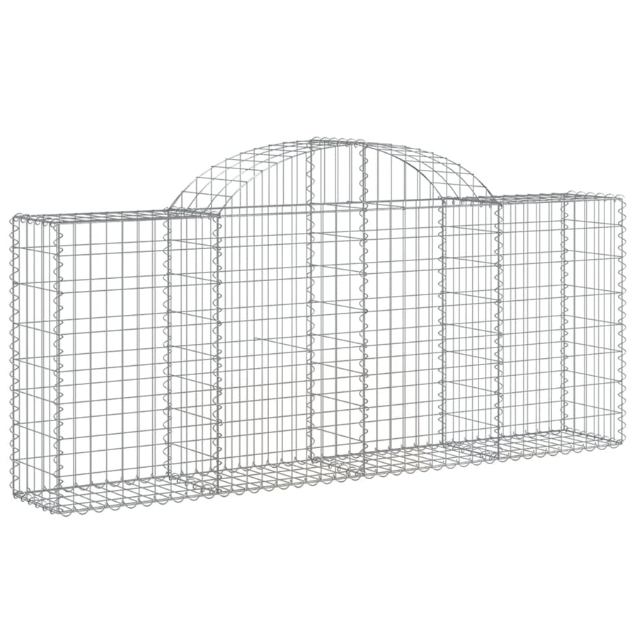 Schanskorf gewelfd 200x30x80/100 cm gegalvaniseerd ijzer 1 200 x 30 x 80/100 cm