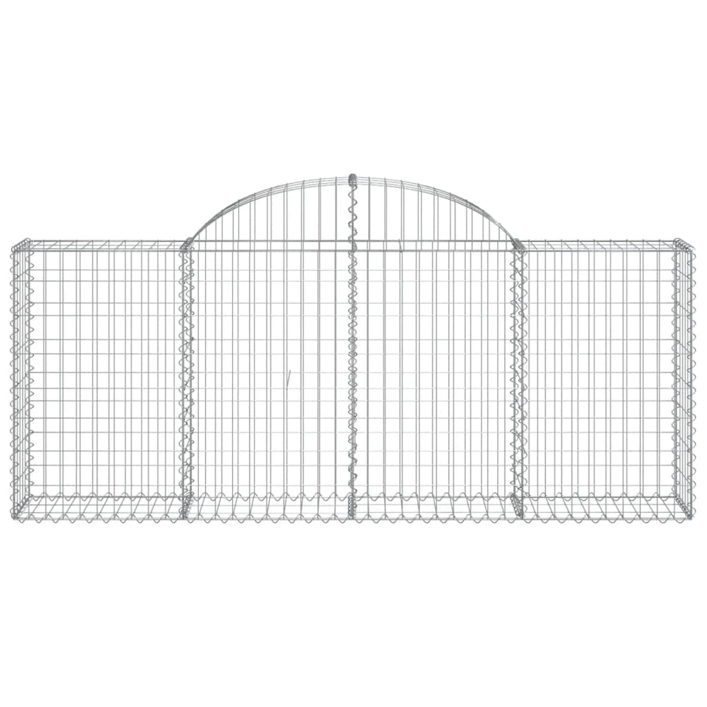 Schanskorf gewelfd 200x30x80/100 cm gegalvaniseerd ijzer 1 200 x 30 x 80/100 cm