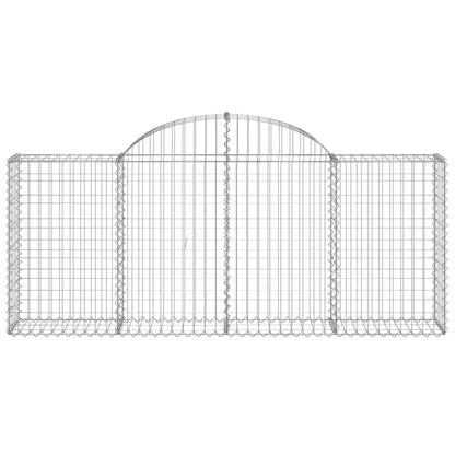 Schanskorf gewelfd 200x30x80/100 cm gegalvaniseerd ijzer 1 200 x 30 x 80/100 cm