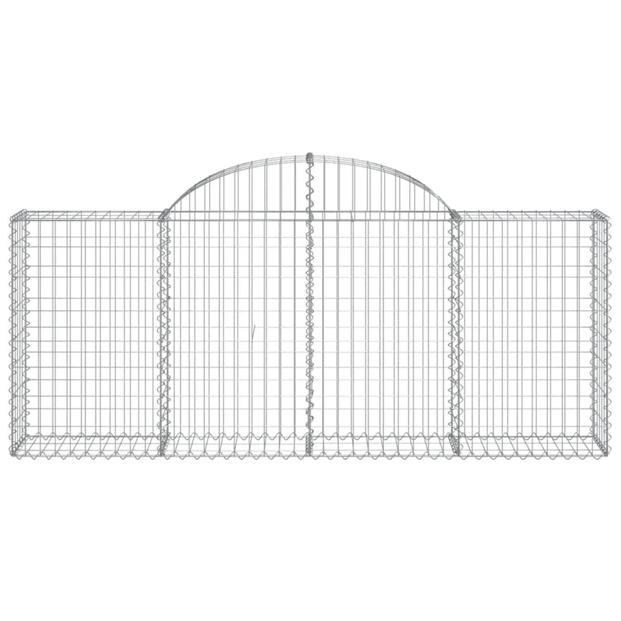 Schanskorf gewelfd 200x30x80/100 cm gegalvaniseerd ijzer 1 200 x 30 x 80/100 cm