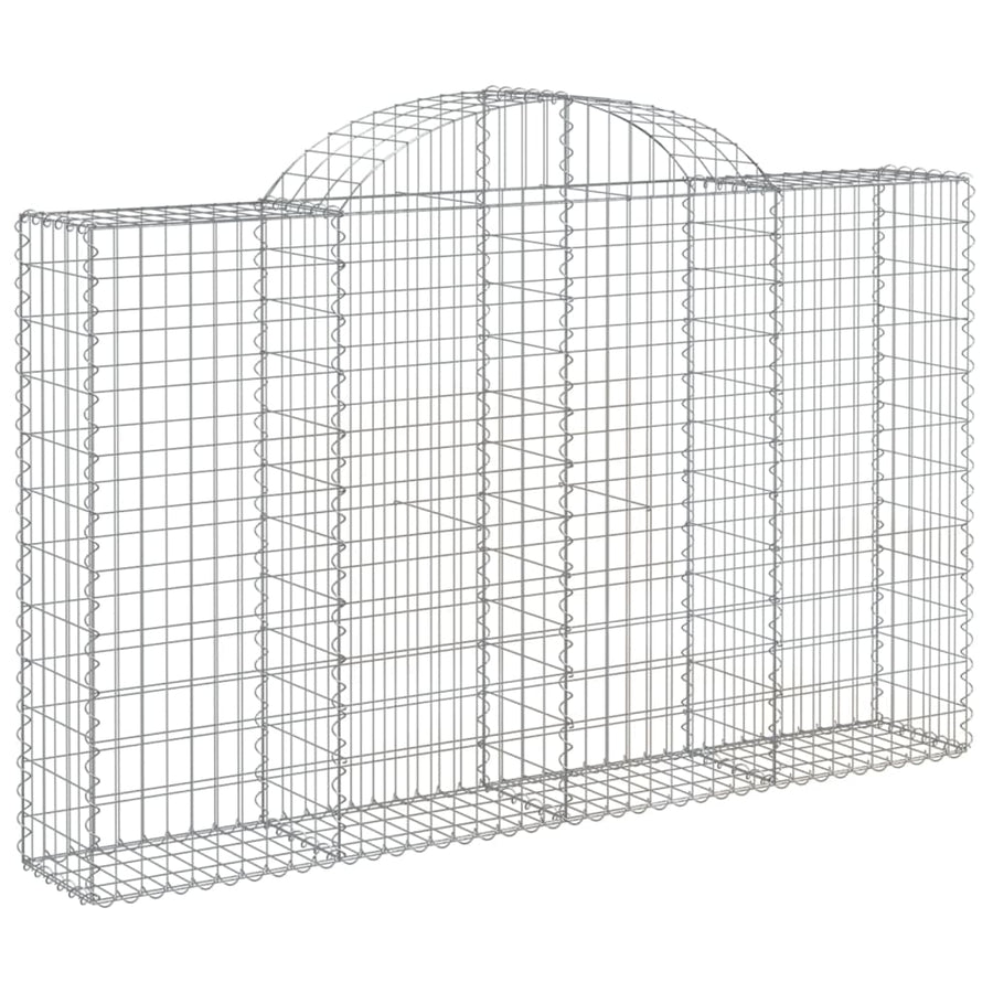 Schanskorf gewelfd 200x30x120/140 cm gegalvaniseerd ijzer 1 200 x 30 x 120/140 cm