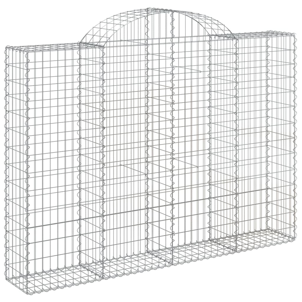 Schanskorf gewelfd 200x30x140/160 cm gegalvaniseerd ijzer 1 200 x 30 x 140/160 cm