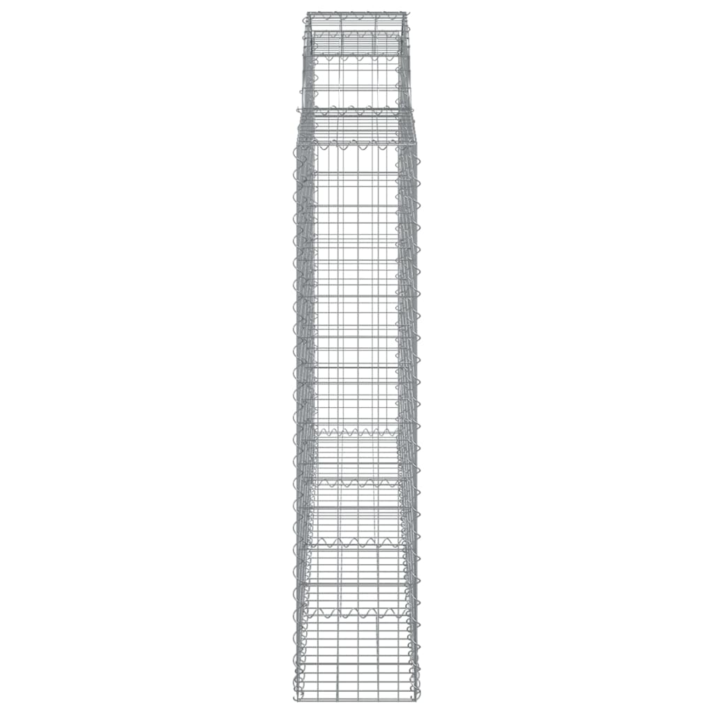Schanskorf gewelfd 200x30x140/160 cm gegalvaniseerd ijzer 1 200 x 30 x 140/160 cm