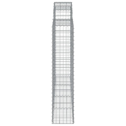 Schanskorf gewelfd 200x30x140/160 cm gegalvaniseerd ijzer 1 200 x 30 x 140/160 cm