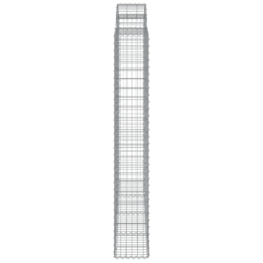 Schanskorf gewelfd 200x30x200/220 cm gegalvaniseerd ijzer 1 200 x 30 x 200/220 cm