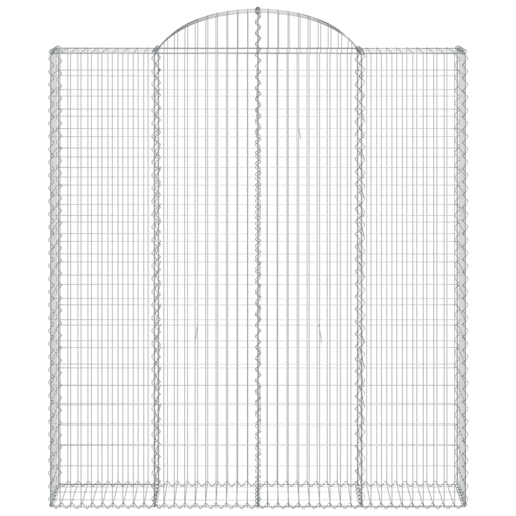 Schanskorf gewelfd 200x30x220/240 cm gegalvaniseerd ijzer 1 200 x 30 x 220/240 cm
