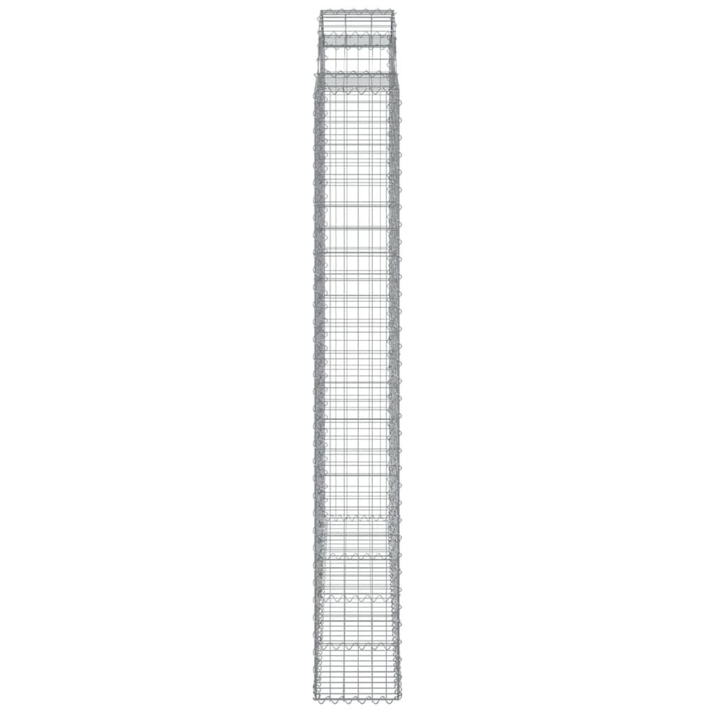 Schanskorf gewelfd 200x30x220/240 cm gegalvaniseerd ijzer 1 200 x 30 x 220/240 cm