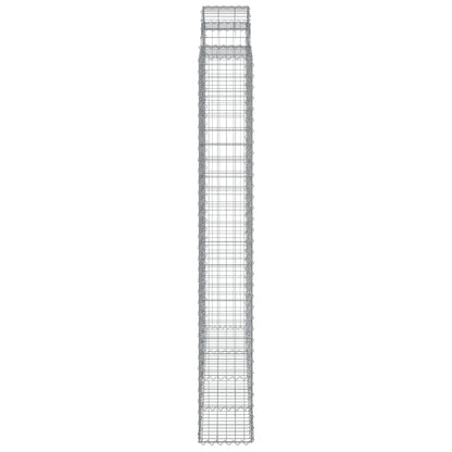 Schanskorf gewelfd 200x30x220/240 cm gegalvaniseerd ijzer 1 200 x 30 x 220/240 cm