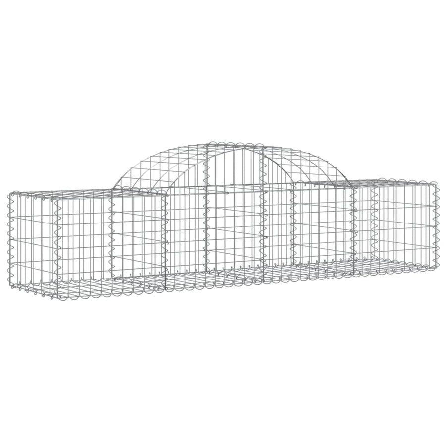 Schanskorf gewelfd 200x50x40/60 cm gegalvaniseerd ijzer 1 200 x 50 x 40/60 cm