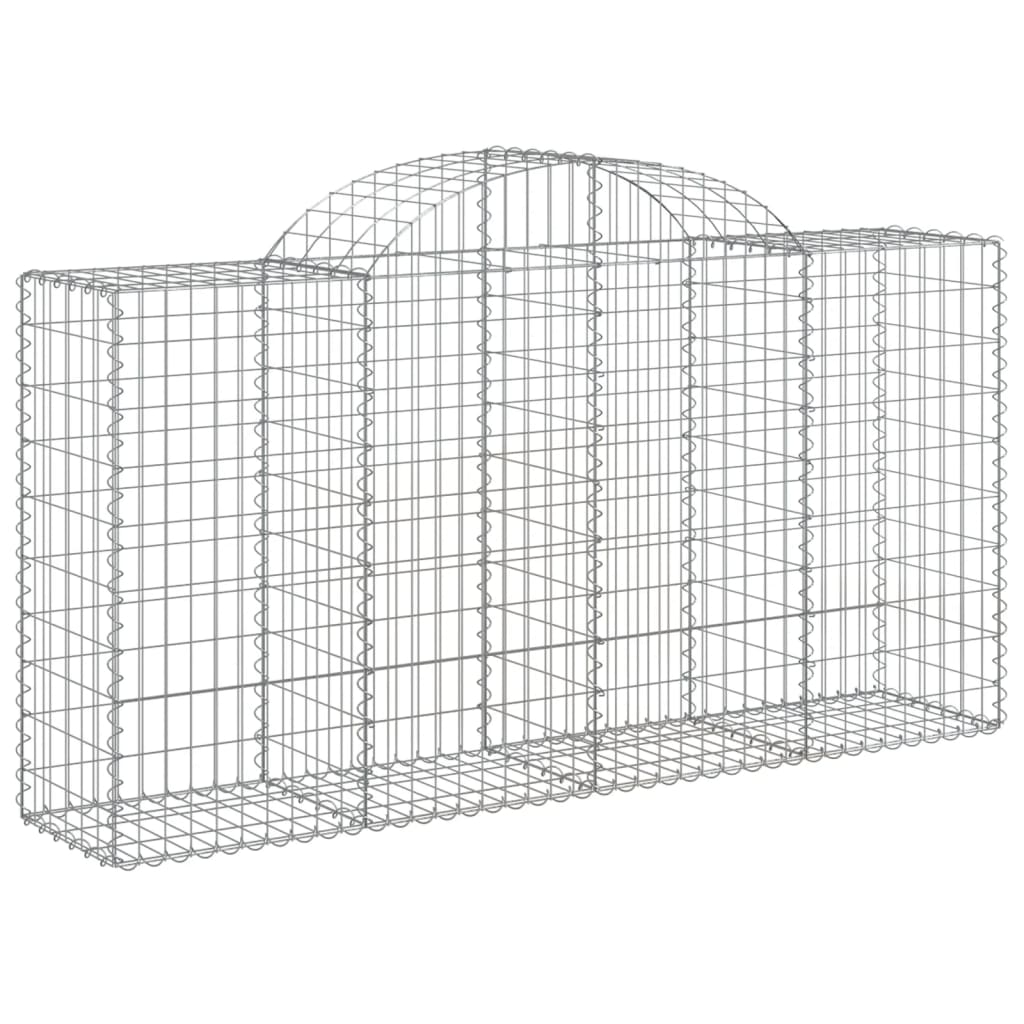Schanskorf gewelfd 200x50x100/120 cm gegalvaniseerd ijzer 1 200 x 50 x 100/120 cm