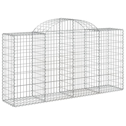 Schanskorf gewelfd 200x50x100/120 cm gegalvaniseerd ijzer 1 200 x 50 x 100/120 cm