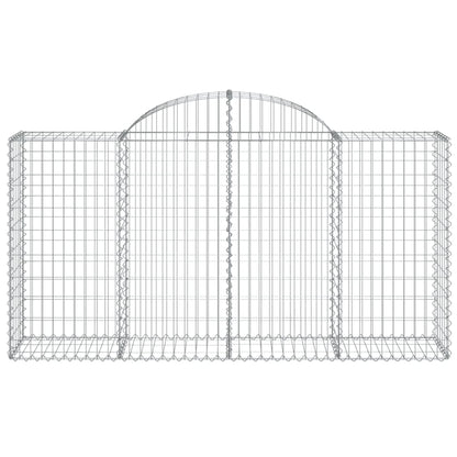 Schanskorf gewelfd 200x50x100/120 cm gegalvaniseerd ijzer 1 200 x 50 x 100/120 cm