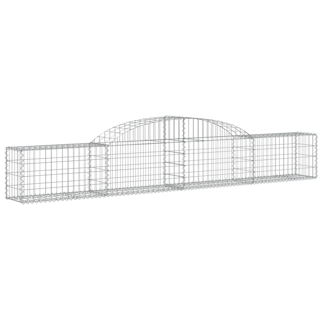 Schanskorf gewelfd 300x30x40/60 cm gegalvaniseerd ijzer 1 300 x 30 x 40/60 cm