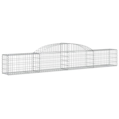Schanskorf gewelfd 300x30x40/60 cm gegalvaniseerd ijzer 1 300 x 30 x 40/60 cm