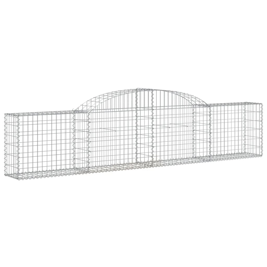 Schanskorf gewelfd 300x30x60/80 cm gegalvaniseerd ijzer 1 300 x 30 x 60/80 cm