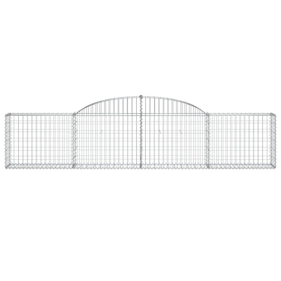 Schanskorf gewelfd 300x30x60/80 cm gegalvaniseerd ijzer 1 300 x 30 x 60/80 cm