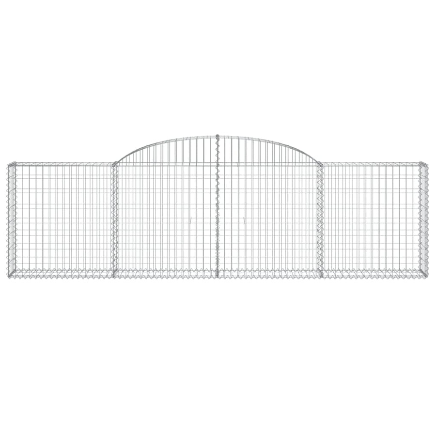 Schanskorf gewelfd 300x30x80/100 cm gegalvaniseerd ijzer 1 300 x 30 x 80/100 cm