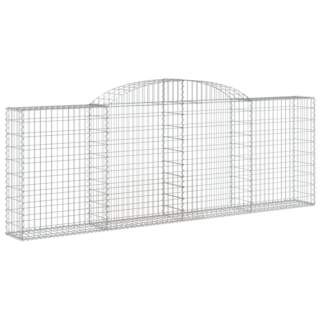 Schanskorf gewelfd 300x30x100/120 cm gegalvaniseerd ijzer 1 300 x 30 x 100/120 cm