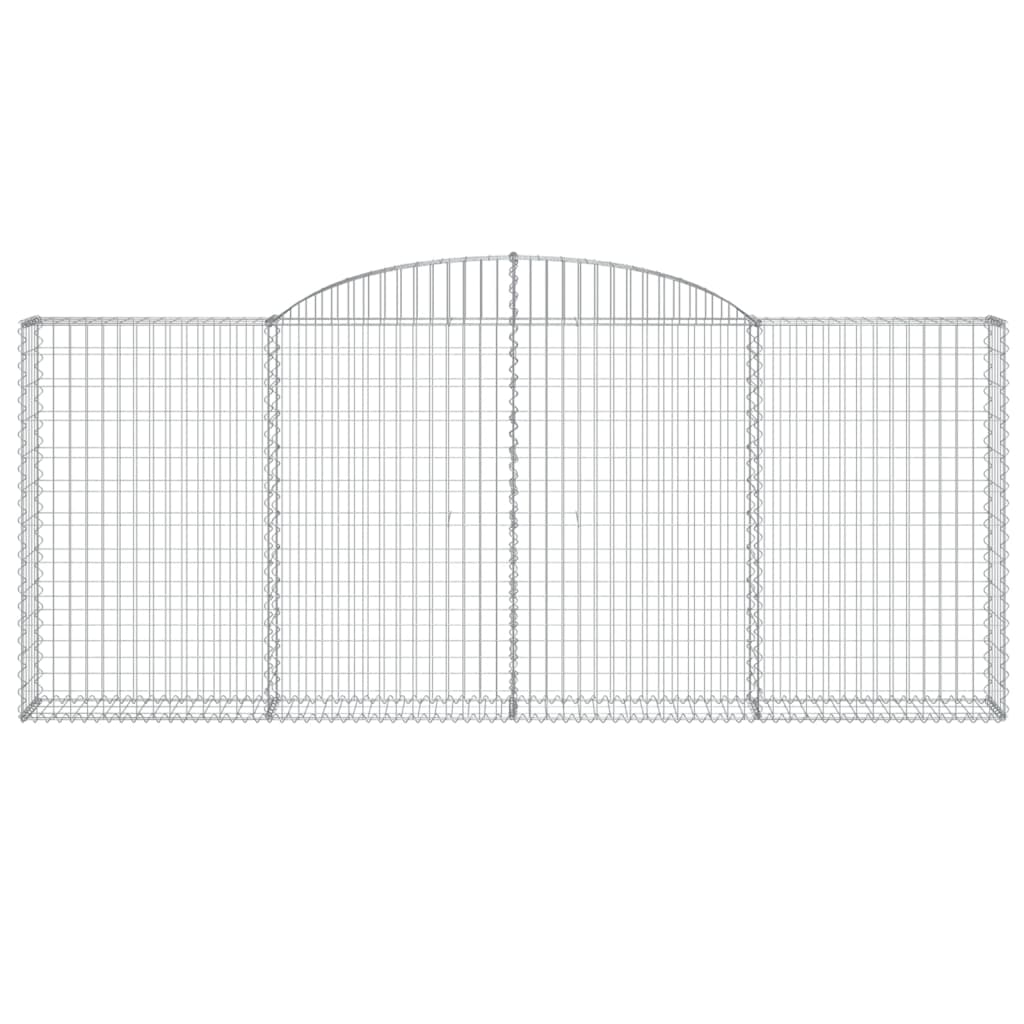 Schanskorf gewelfd 300x30x120/140 cm gegalvaniseerd ijzer 1 300 x 30 x 120/140 cm