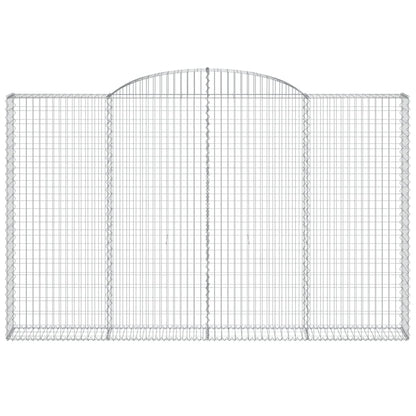 Schanskorf gewelfd 300x30x180/200 cm gegalvaniseerd ijzer 1 300 x 30 x 180/200 cm