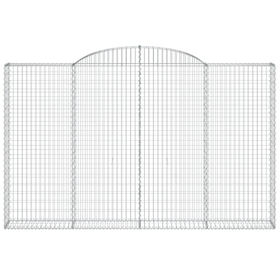 Schanskorf gewelfd 300x30x180/200 cm gegalvaniseerd ijzer 1 300 x 30 x 180/200 cm