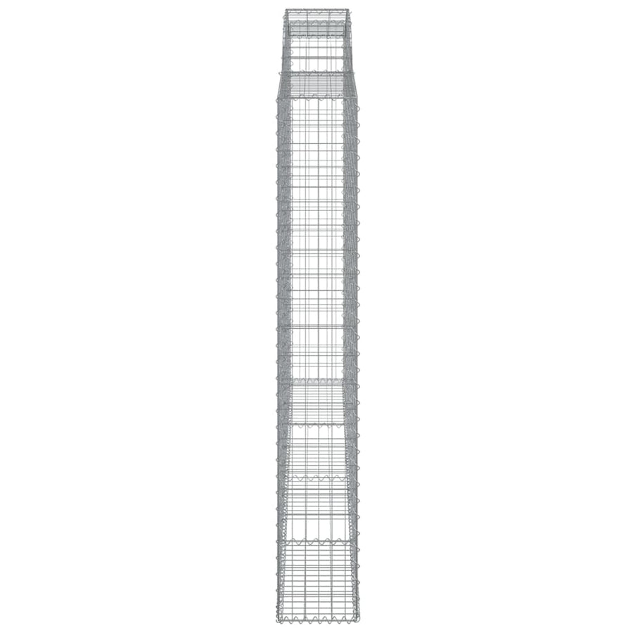 Schanskorf gewelfd 300x30x200/220 cm gegalvaniseerd ijzer 1 300 x 30 x 200/220 cm