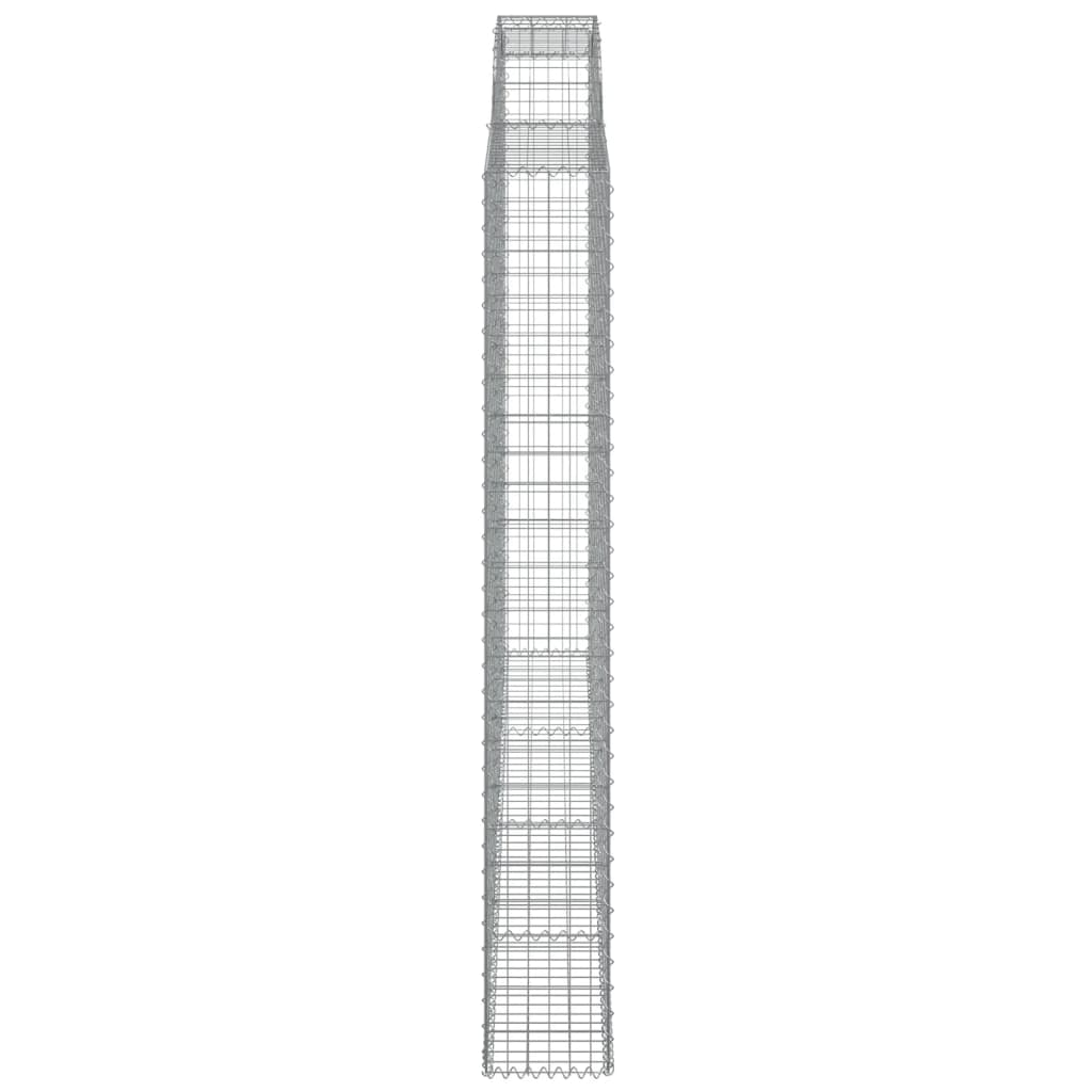 Schanskorf gewelfd 300x30x220/240 cm gegalvaniseerd ijzer 1 300 x 30 x 220/240 cm