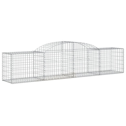 Schanskorf gewelfd 300x50x60/80 cm gegalvaniseerd ijzer 1 300 x 50 x 60/80 cm
